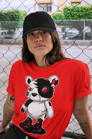 Jordan 4 Red Thunder Sneaker Match Tees Cyborg Tiger Sneaker Tees Jordan 4 Red Thunder Sneaker Release Tees Unisex Shirts