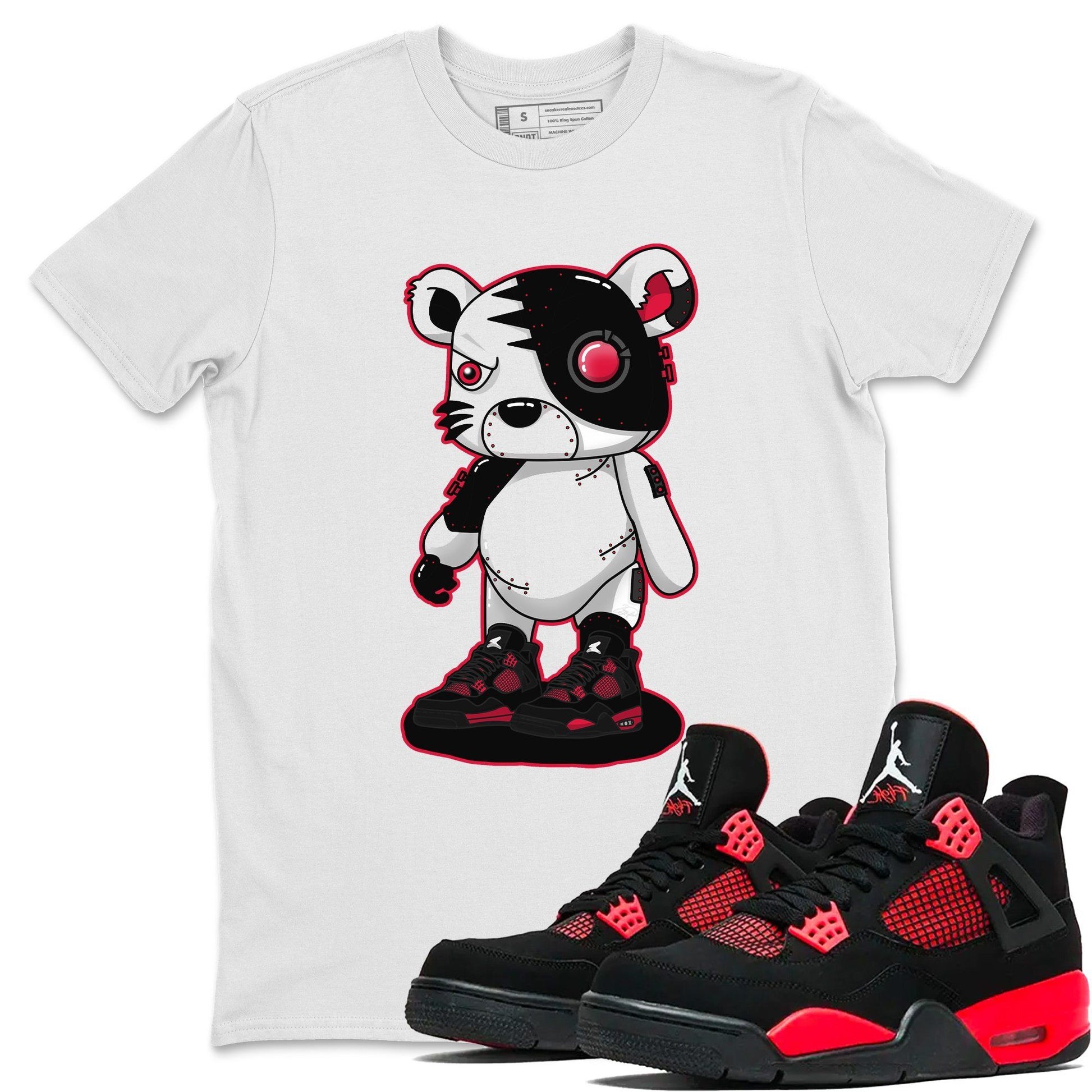 Jordan 4 Red Thunder Sneaker Match Tees Cyborg Tiger Sneaker Tees Jordan 4 Red Thunder Sneaker Release Tees Unisex Shirts