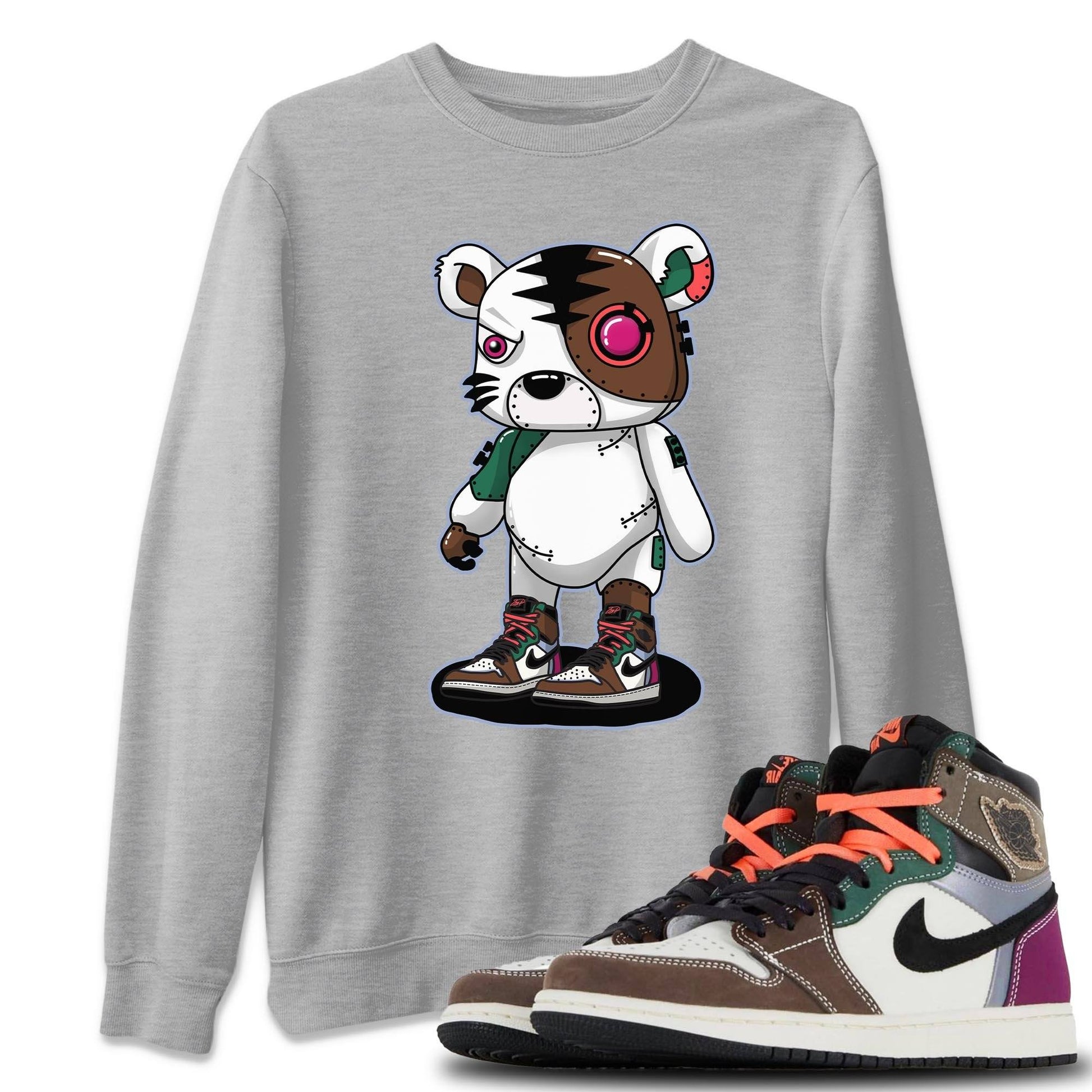 Jordan 1 Hand Crafted Sneaker Match Tees Cyborg Tiger Sneaker Tees Jordan 1 Hand Crafted Sneaker Release Tees Unisex Shirts