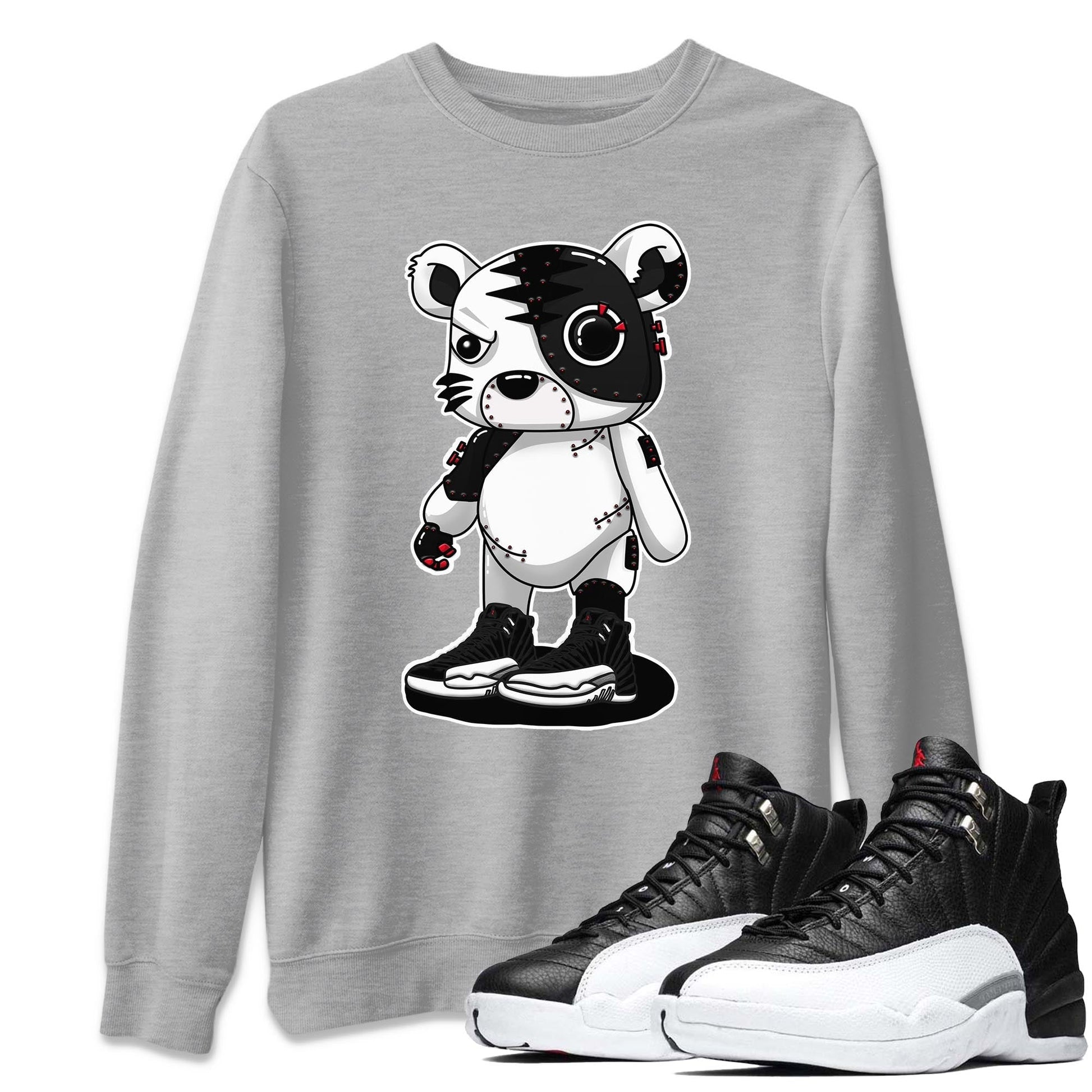 Jordan 12 Playoffs Sneaker Match Tees Cyborg Tiger Sneaker Tees Jordan 12 Playoffs Sneaker Release Tees Unisex Shirts