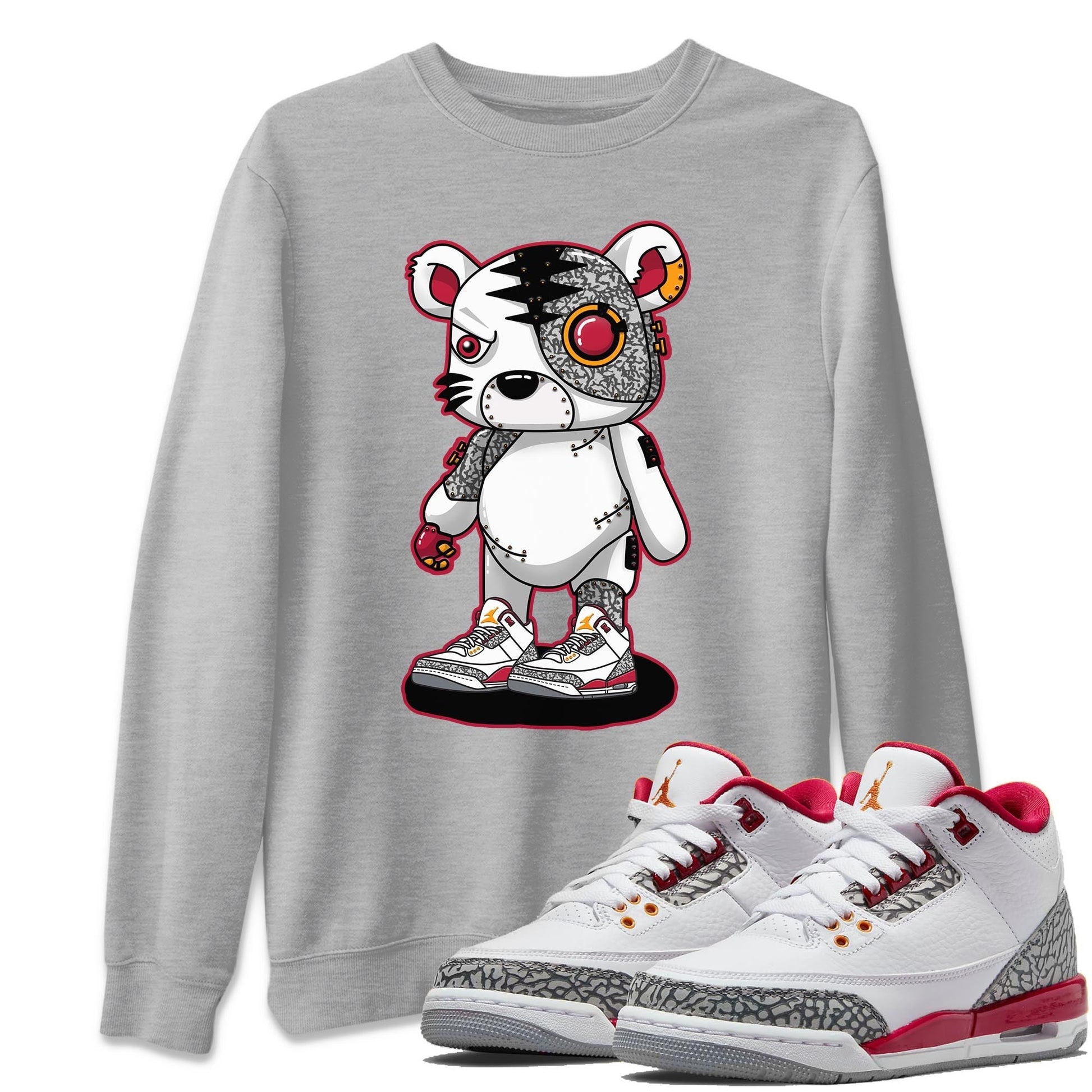 Jordan 3 Cardinal Sneaker Match Tees Cyborg Tiger Sneaker Tees Jordan 3 Cardinal Sneaker Release Tees Unisex Shirts