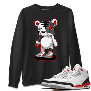 Jordan 3 Fire Red Sneaker Match Tees Cyborg Tiger Sneaker Tees Jordan 3 Fire Red Sneaker Release Tees Unisex Shirts