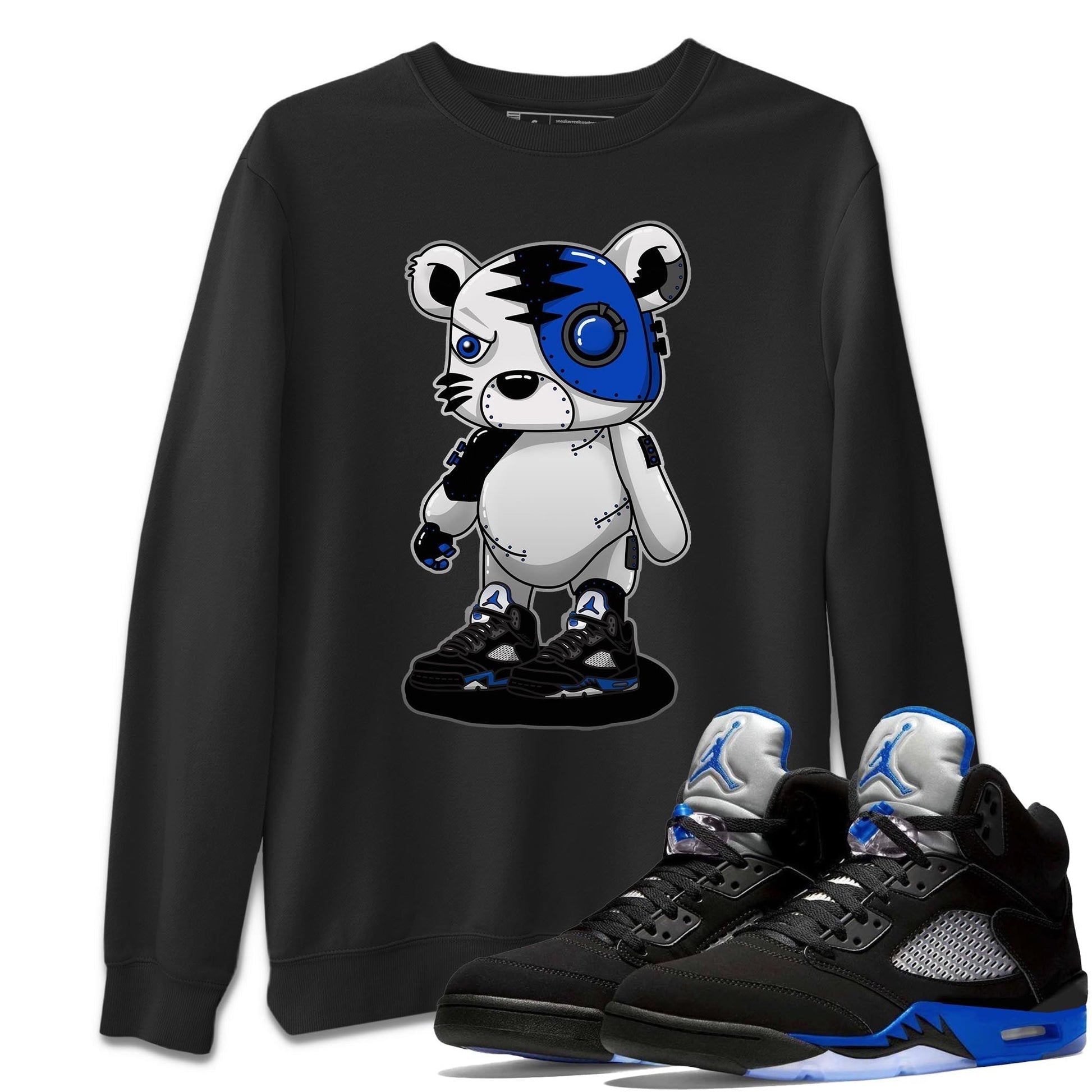 Jordan 5 Racer Blue Sneaker Match Tees Cyborg Tiger Sneaker Tees Jordan 5 Racer Blue Sneaker Release Tees Unisex Shirts