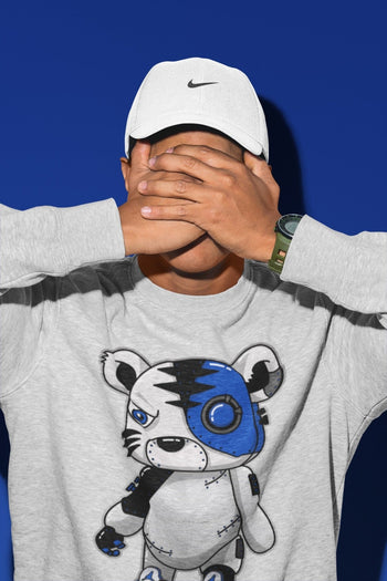 Jordan 5 Racer Blue Sneaker Match Tees Cyborg Tiger Sneaker Tees Jordan 5 Racer Blue Sneaker Release Tees Unisex Shirts
