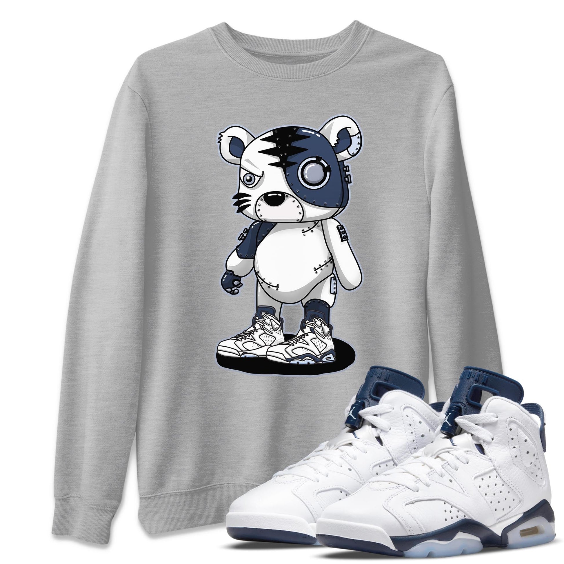 Jordan 6 Midnight Navy Sneaker Match Tees Cyborg Tiger Sneaker Tees Jordan 6 Midnight Navy Sneaker Release Tees Unisex Shirts