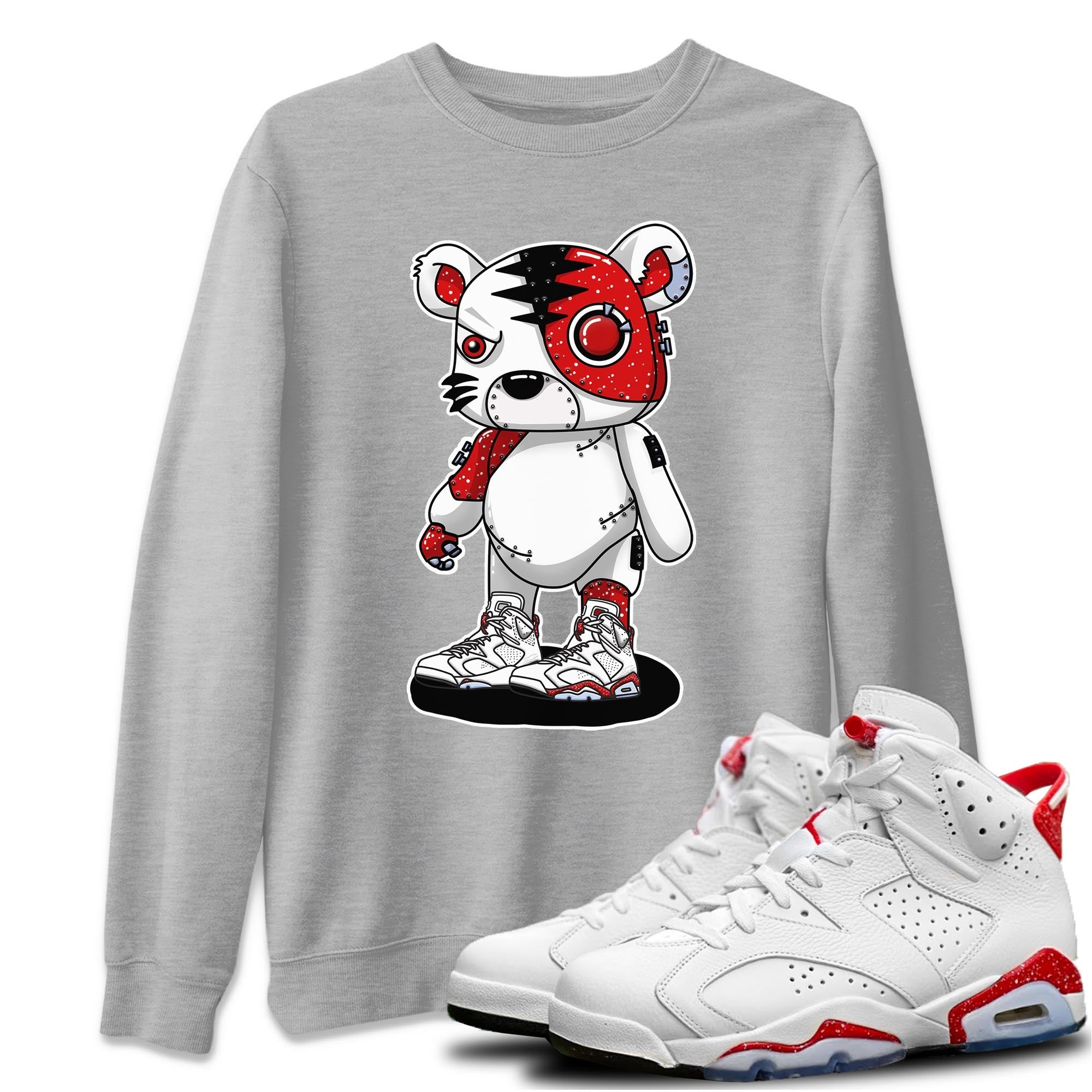 Jordan 6 Red Velvet Cookies Sneaker Match Tees Cyborg Tiger Sneaker Tees Jordan 6 Red Velvet Cookies Sneaker Release Tees Unisex Shirts