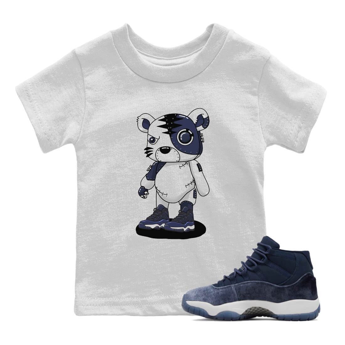 Jordan 11 Midnight Navy Sneaker Match Tees Cyborg Tiger Sneaker Tees Jordan 11 Midnight Navy Sneaker Release Tees Kids Shirts