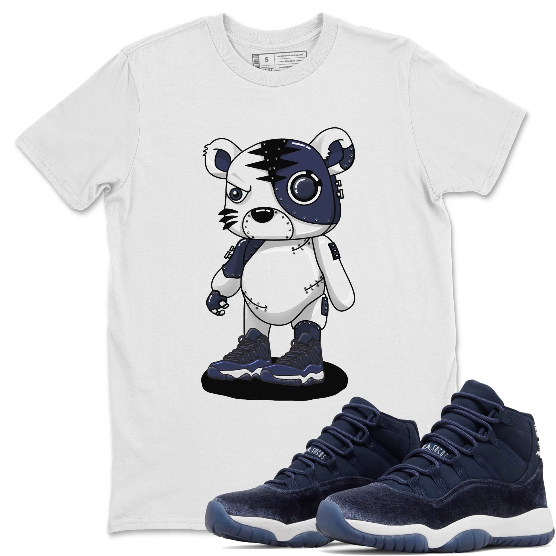 Jordan 11 Midnight Navy Sneaker Match Tees Cyborg Tiger Sneaker Tees Jordan 11 Midnight Navy Sneaker Release Tees Unisex Shirts