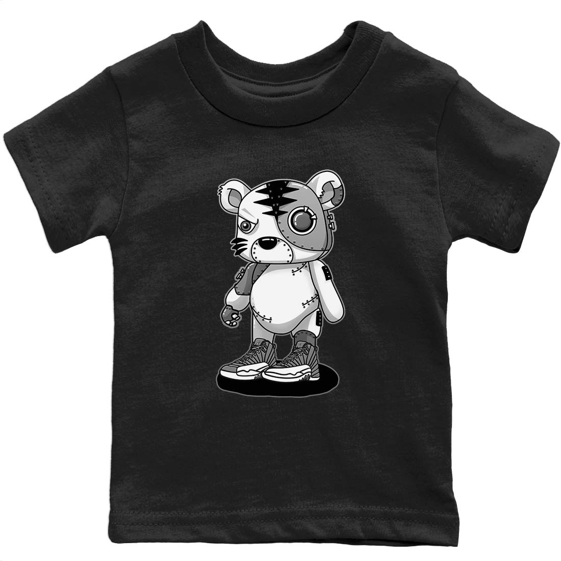 Jordan 12 Stealth Sneaker Match Tees Cyborg Tiger Sneaker Tees Jordan 12 Stealth Sneaker Release Tees Kids Shirts