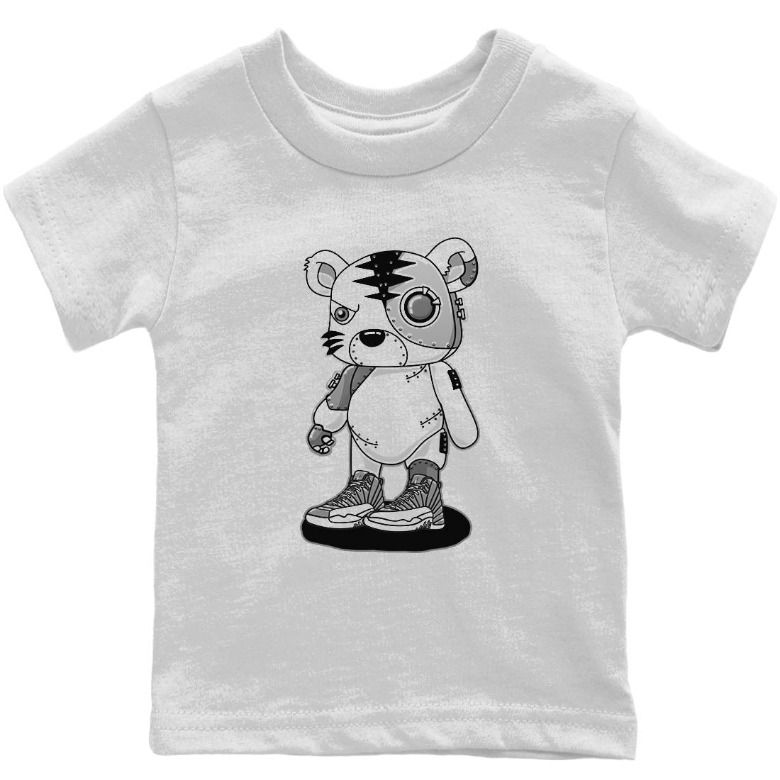 Jordan 12 Stealth Sneaker Match Tees Cyborg Tiger Sneaker Tees Jordan 12 Stealth Sneaker Release Tees Kids Shirts