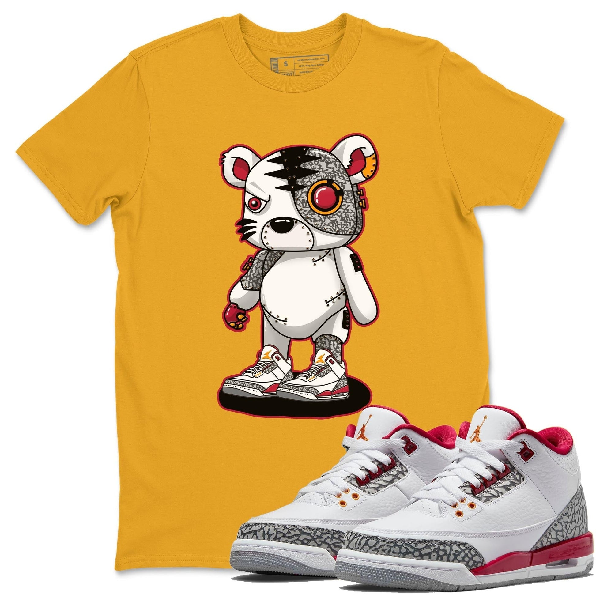 Jordan 3 Cardinal Sneaker Match Tees Cyborg Tiger Sneaker Tees Jordan 3 Cardinal Sneaker Release Tees Unisex Shirts