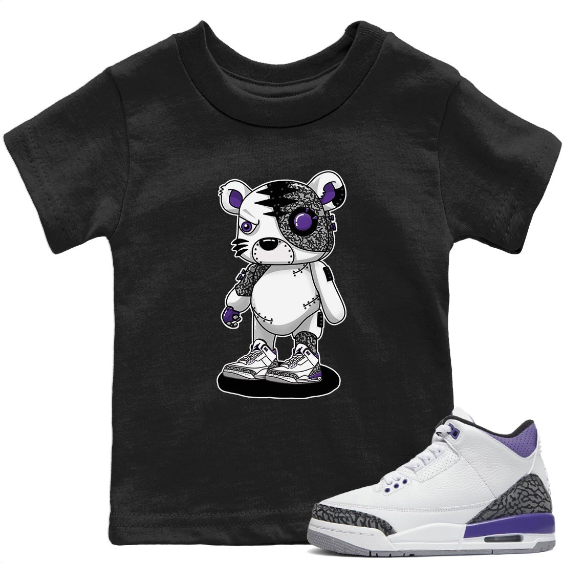 Jordan 3 Dark Iris Sneaker Match Tees Cyborg Tiger Sneaker Tees Jordan 3 Dark Iris Sneaker Release Tees Kids Shirts