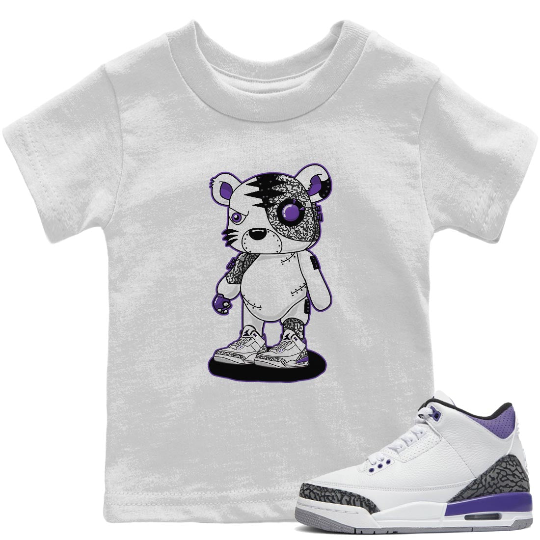 Jordan 3 Dark Iris Sneaker Match Tees Cyborg Tiger Sneaker Tees Jordan 3 Dark Iris Sneaker Release Tees Kids Shirts