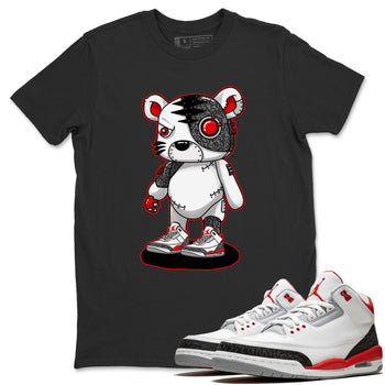 Jordan 3 Fire Red Sneaker Match Tees Cyborg Tiger Sneaker Tees Jordan 3 Fire Red Sneaker Release Tees Unisex Shirts