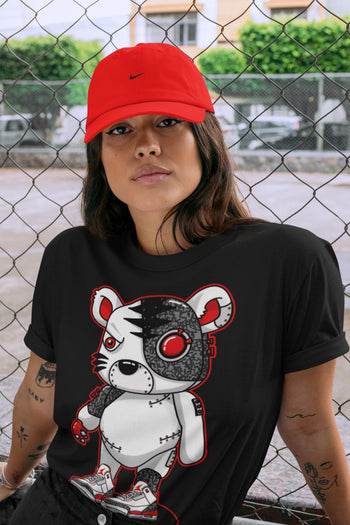 Jordan 3 Fire Red Sneaker Match Tees Cyborg Tiger Sneaker Tees Jordan 3 Fire Red Sneaker Release Tees Unisex Shirts