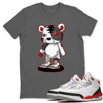 Jordan 3 Fire Red Sneaker Match Tees Cyborg Tiger Sneaker Tees Jordan 3 Fire Red Sneaker Release Tees Unisex Shirts