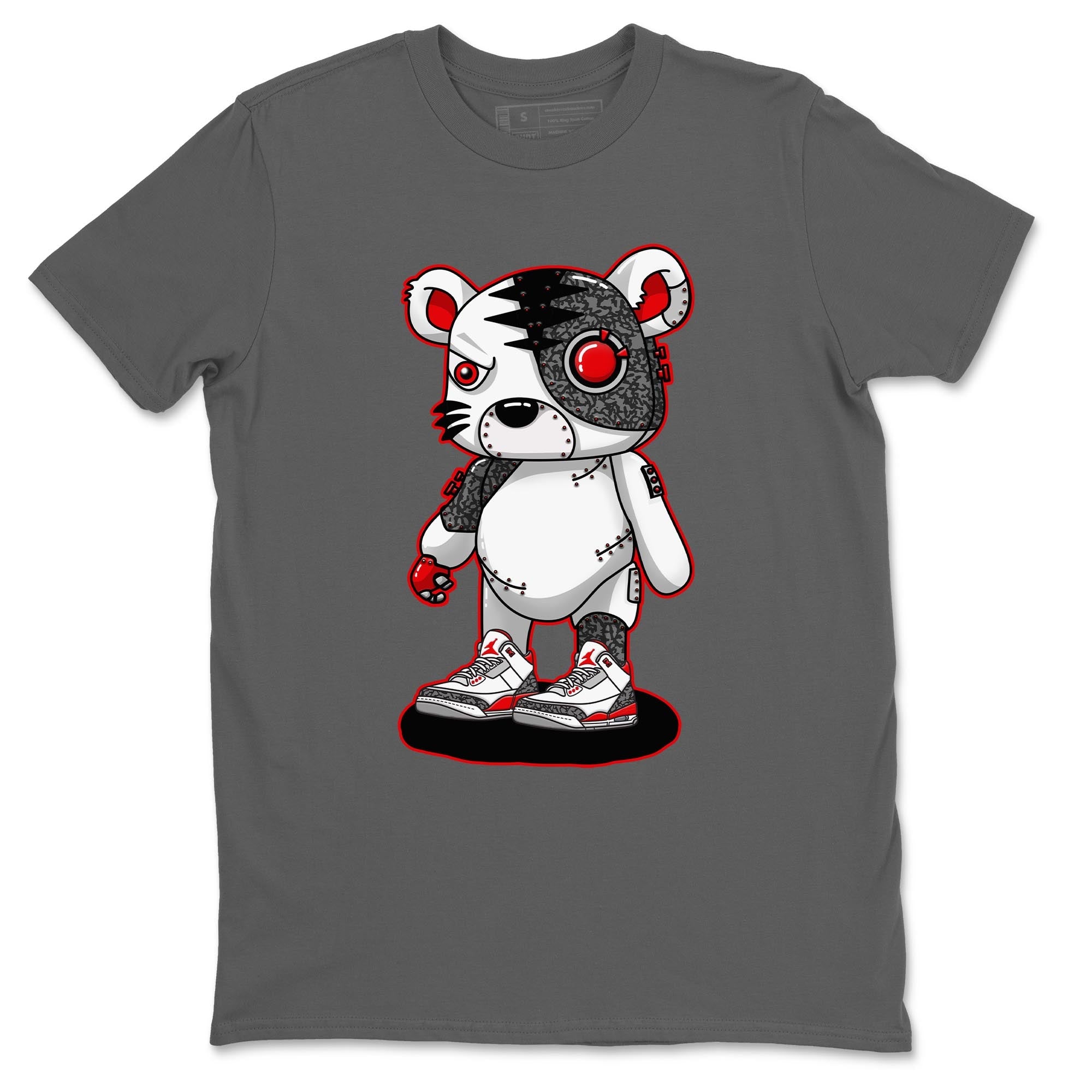 Jordan 3 Fire Red Sneaker Match Tees Cyborg Tiger Sneaker Tees Jordan 3 Fire Red Sneaker Release Tees Unisex Shirts