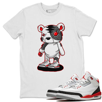 Jordan 3 Fire Red Sneaker Match Tees Cyborg Tiger Sneaker Tees Jordan 3 Fire Red Sneaker Release Tees Unisex Shirts