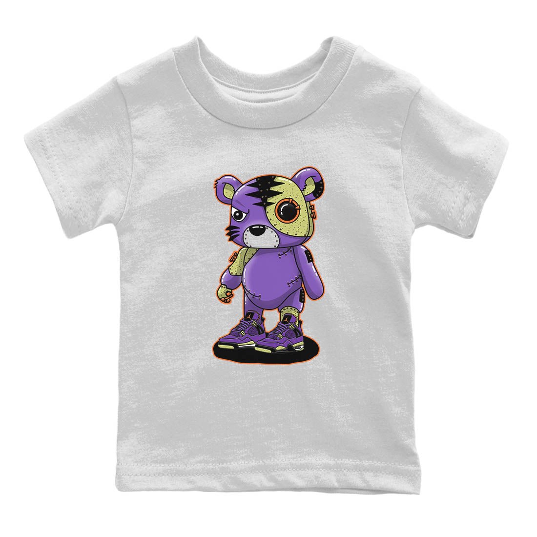 Jordan 4 Canyon Purple Sneaker Match Tees Cyborg Tiger Sneaker Tees Jordan 4 Canyon Purple Sneaker Release Tees Kids Shirts