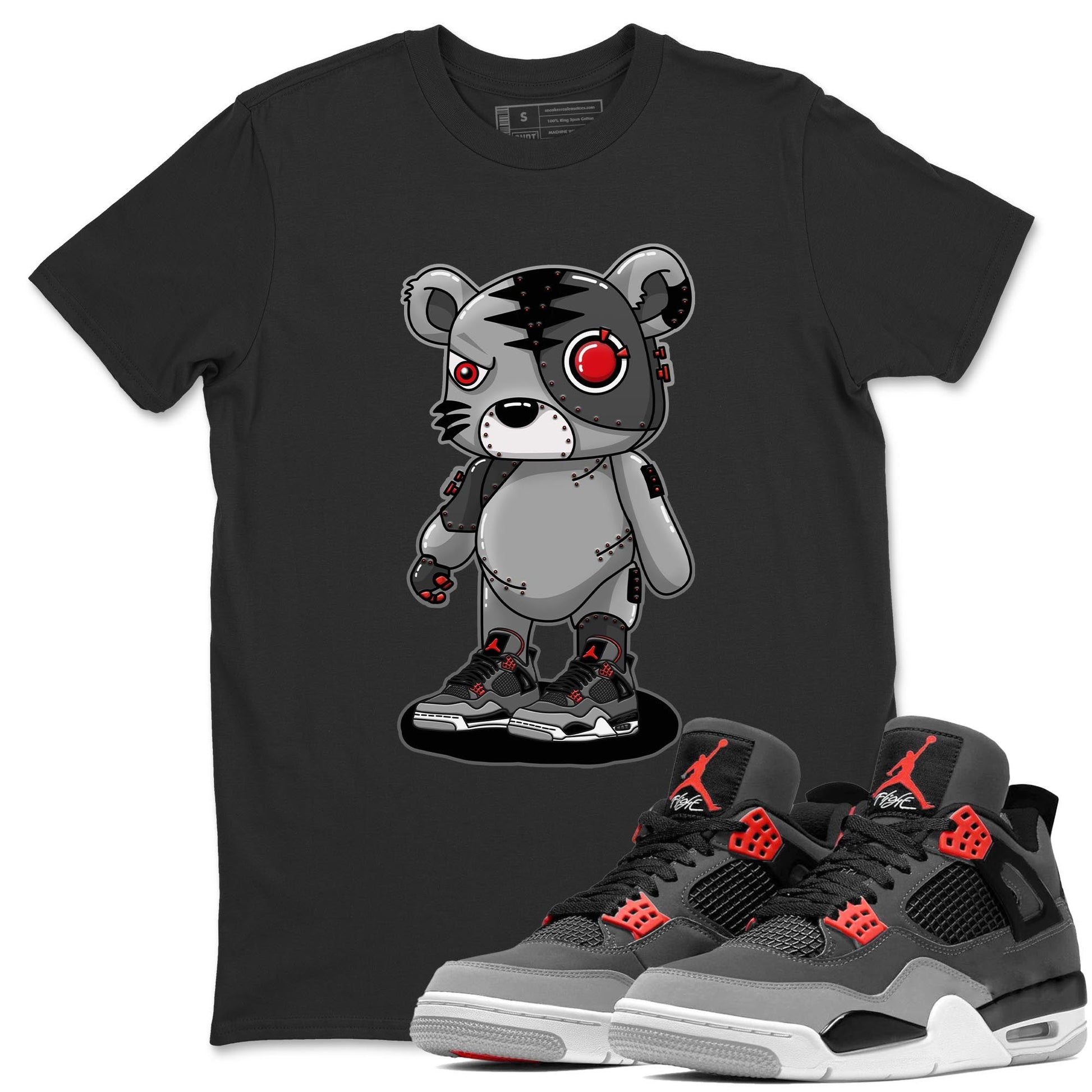 Jordan 4 Infrared Sneaker Match Tees Cyborg Tiger Sneaker Tees Jordan 4 Infrared Sneaker Release Tees Unisex Shirts
