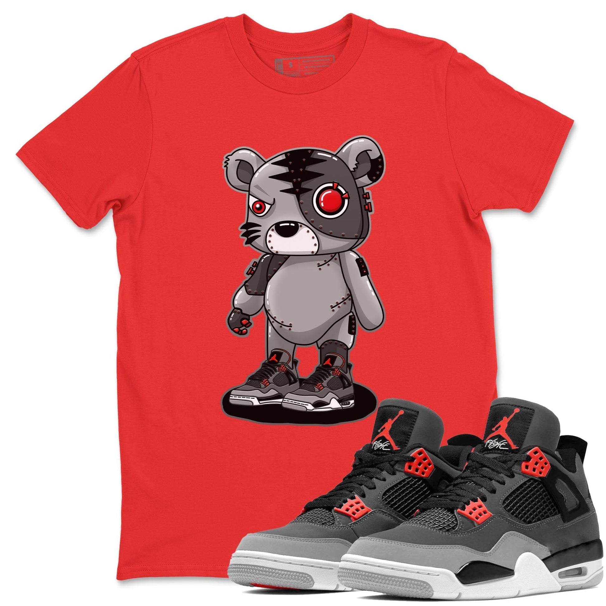 Jordan 4 Infrared Sneaker Match Tees Cyborg Tiger Sneaker Tees Jordan 4 Infrared Sneaker Release Tees Unisex Shirts