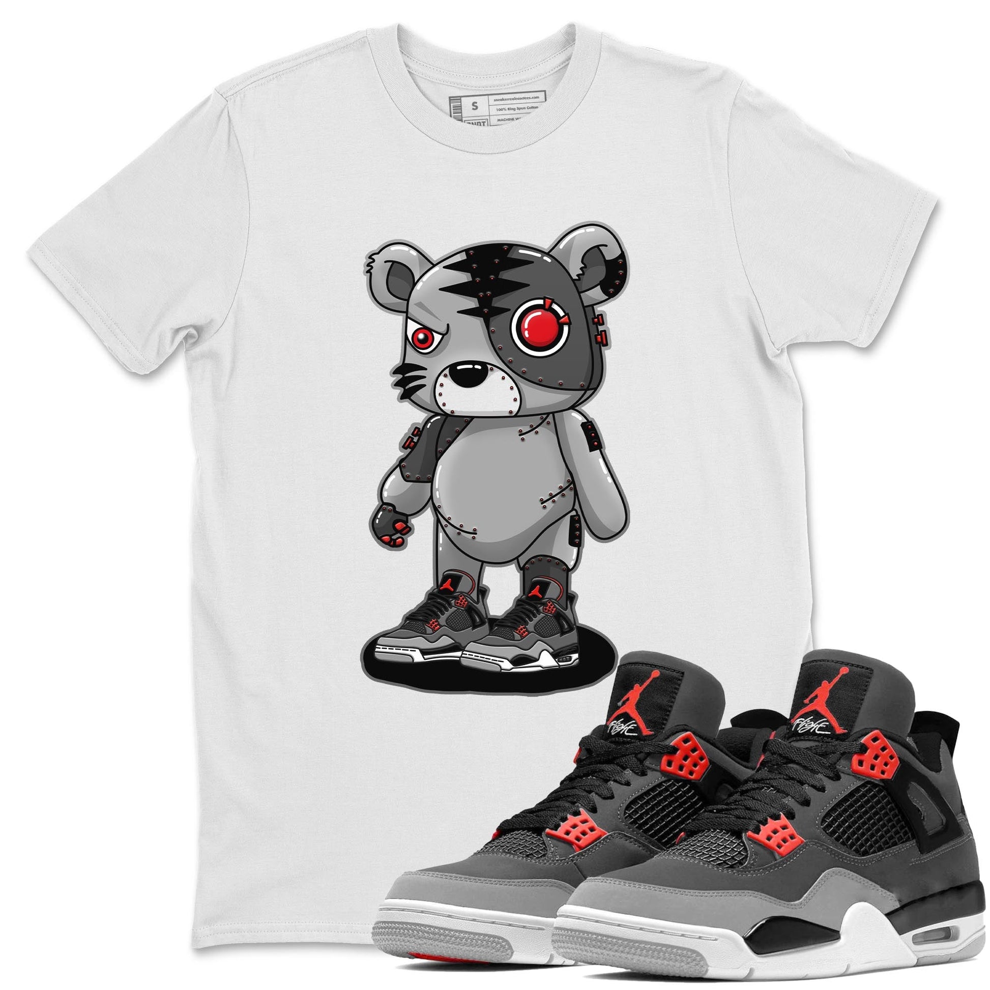 Jordan 4 Infrared Sneaker Match Tees Cyborg Tiger Sneaker Tees Jordan 4 Infrared Sneaker Release Tees Unisex Shirts