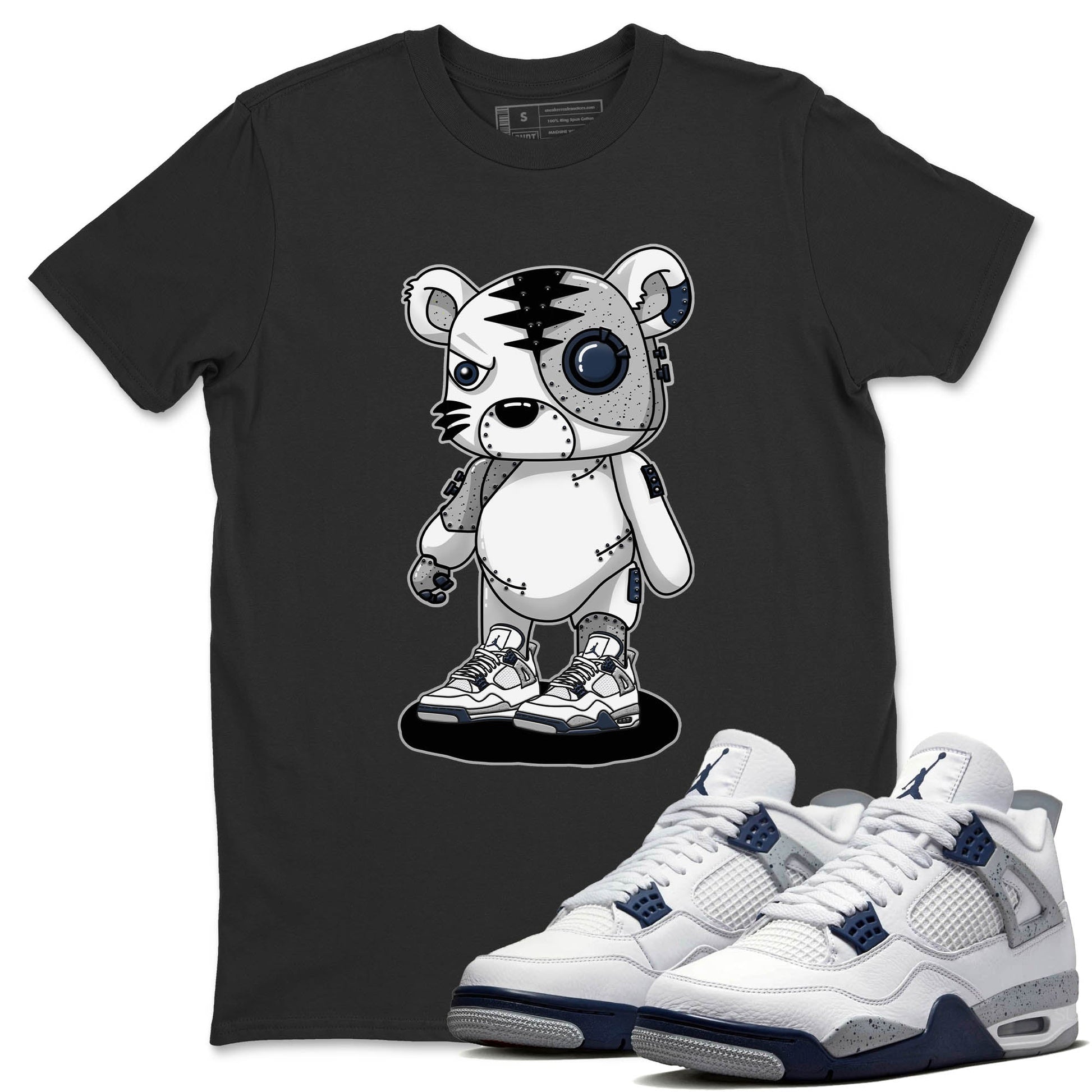 Jordan 4 Midnight Navy Sneaker Match Tees Cyborg Tiger Sneaker Tees Jordan 4 Midnight Navy Sneaker Release Tees Unisex Shirts