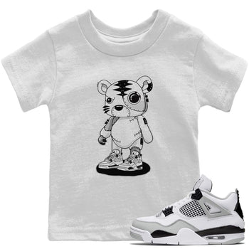 Jordan 4 Military Black Sneaker Match Tees Cyborg Tiger Sneaker Tees Jordan 4 Military Black Sneaker Release Tees Kids Shirts
