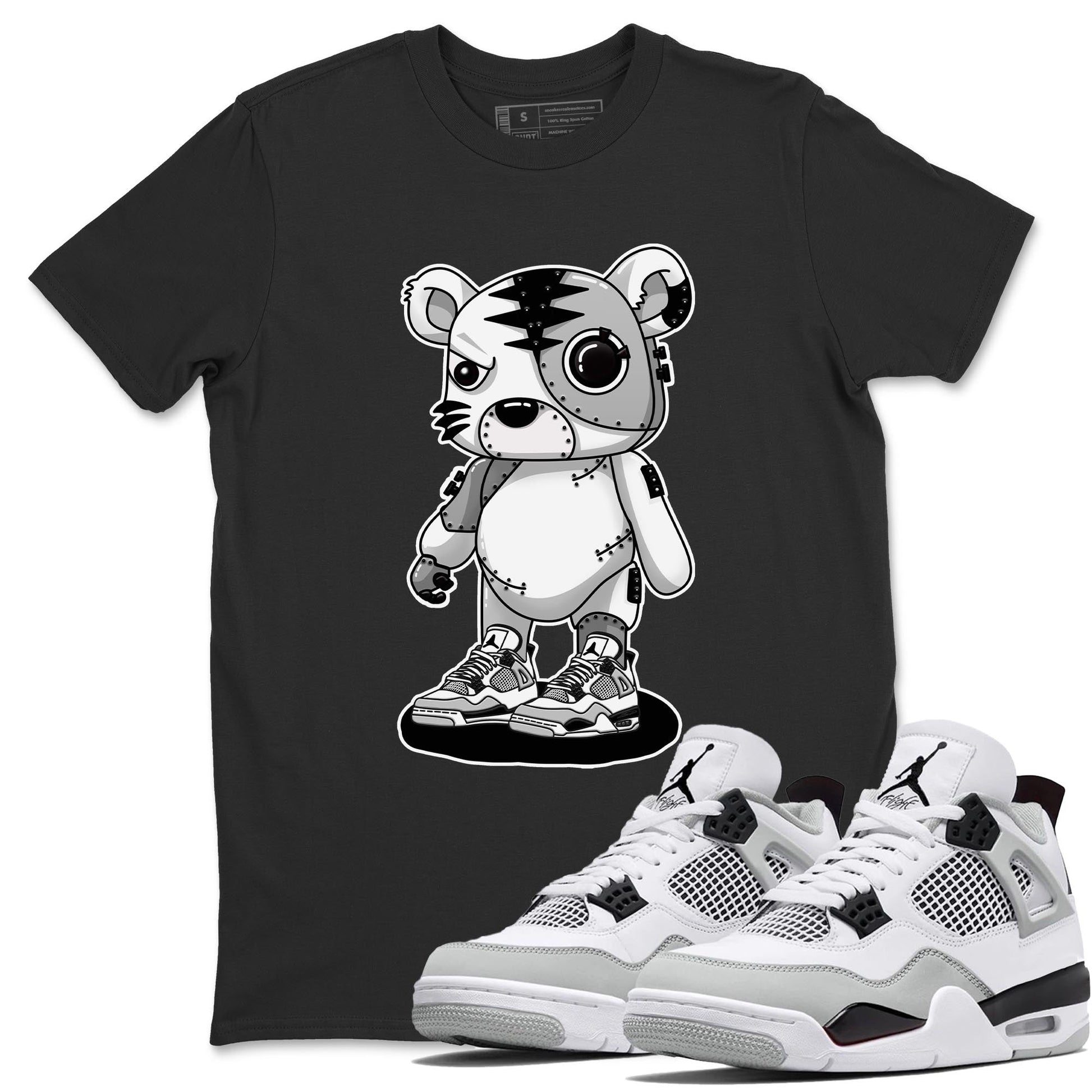 Jordan 4 Military Black Sneaker Match Tees Cyborg Tiger Sneaker Tees Jordan 4 Military Black Sneaker Release Tees Unisex Shirts