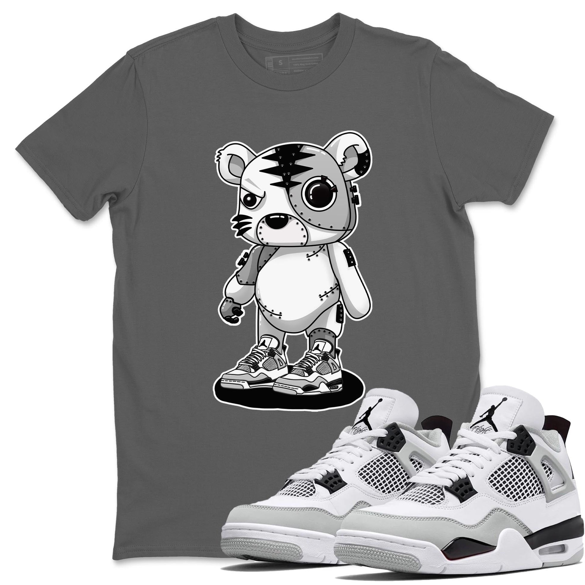 Jordan 4 Military Black Sneaker Match Tees Cyborg Tiger Sneaker Tees Jordan 4 Military Black Sneaker Release Tees Unisex Shirts