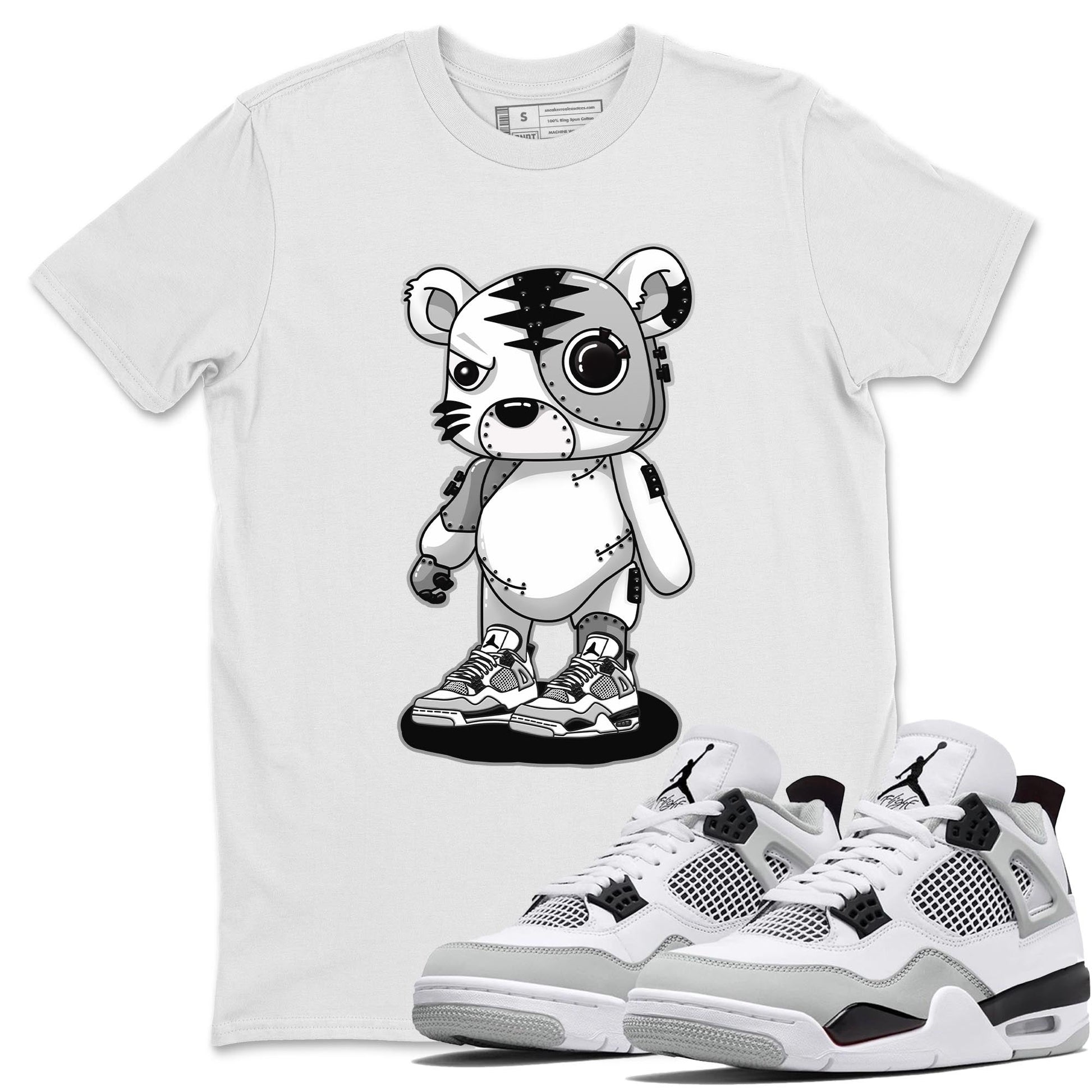 Jordan 4 Military Black Sneaker Match Tees Cyborg Tiger Sneaker Tees Jordan 4 Military Black Sneaker Release Tees Unisex Shirts