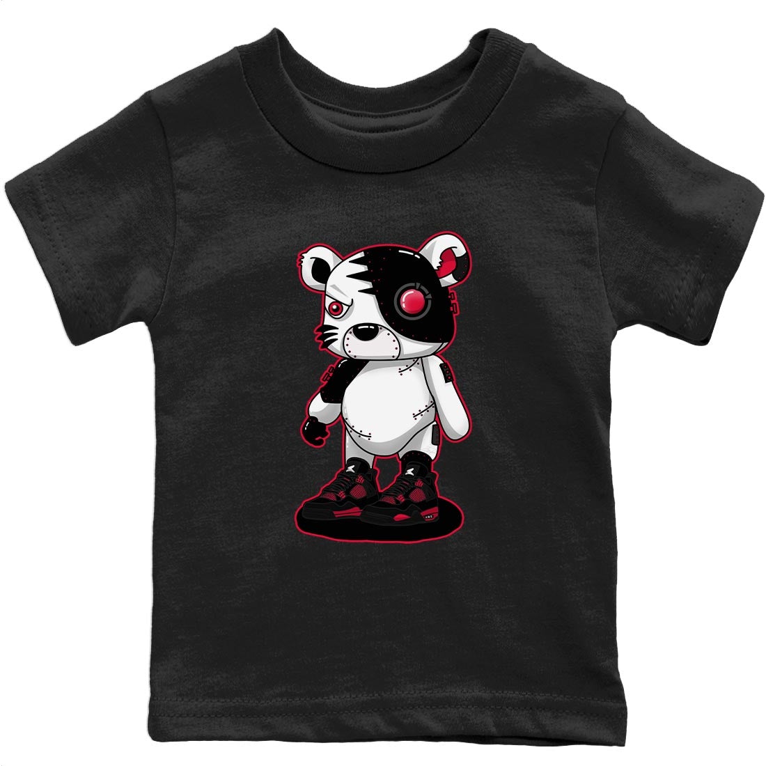 Jordan 4 Red Thunder Sneaker Match Tees Cyborg Tiger Sneaker Tees Jordan 4 Red Thunder Sneaker Release Tees Kids Shirts