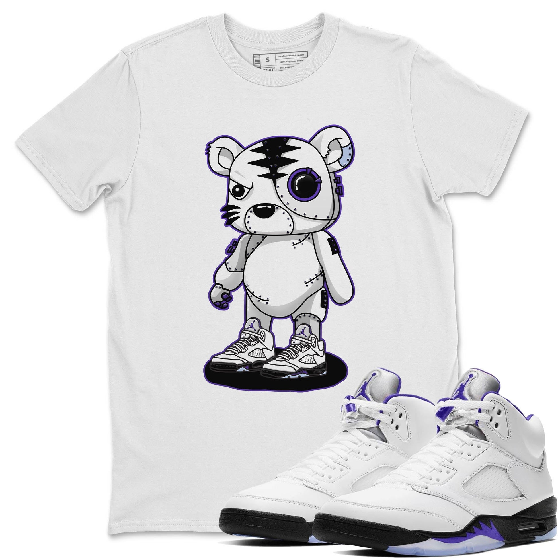 Jordan 5 Concord Sneaker Match Tees Cyborg Tiger Sneaker Tees Jordan 5 Concord Sneaker Release Tees Unisex Shirts