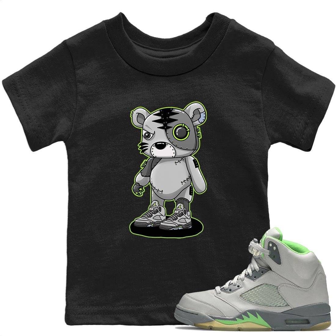 Jordan 5 Green Bean Sneaker Match Tees Cyborg Tiger Sneaker Tees Jordan 5 Green Bean Sneaker Release Tees Kids Shirts