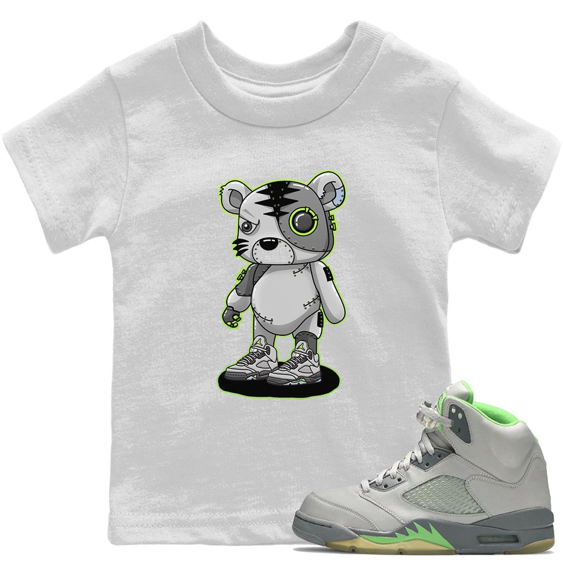 Jordan 5 Green Bean Sneaker Match Tees Cyborg Tiger Sneaker Tees Jordan 5 Green Bean Sneaker Release Tees Kids Shirts