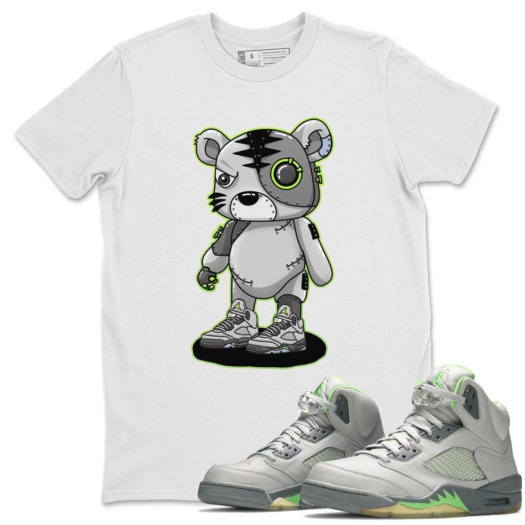 Jordan 5 Green Bean Sneaker Match Tees Cyborg Tiger Sneaker Tees Jordan 5 Green Bean Sneaker Release Tees Unisex Shirts