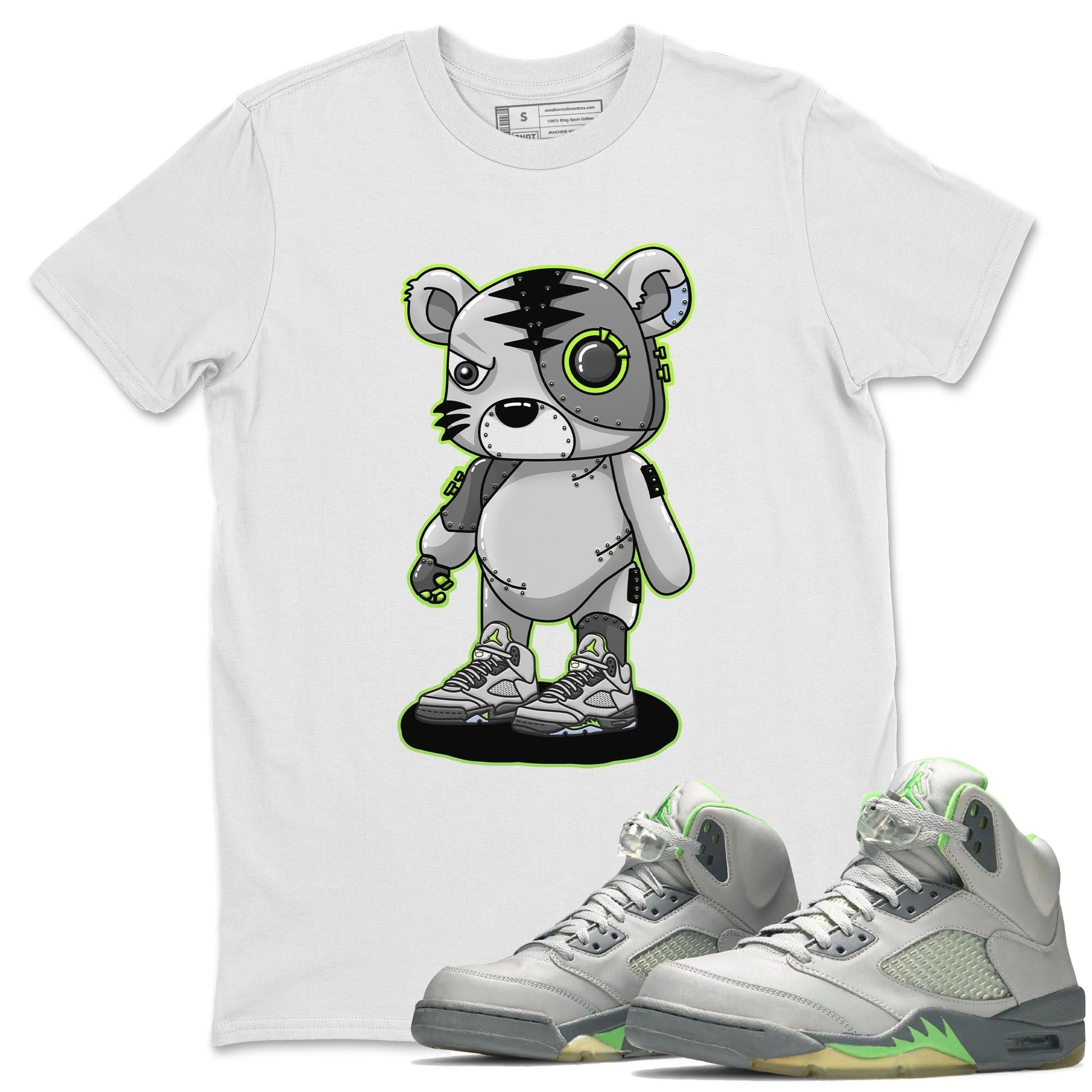 Jordan 5 Green Bean Sneaker Match Tees Cyborg Tiger Sneaker Tees Jordan 5 Green Bean Sneaker Release Tees Unisex Shirts