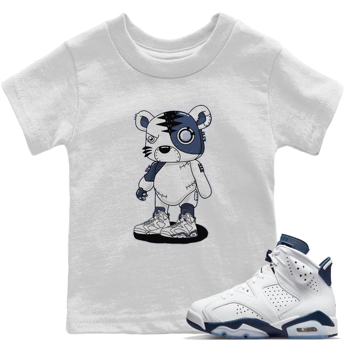 Jordan 6 Midnight Navy Sneaker Match Tees Cyborg Tiger Sneaker Tees Jordan 6 Midnight Navy Sneaker Release Tees Kids Shirts