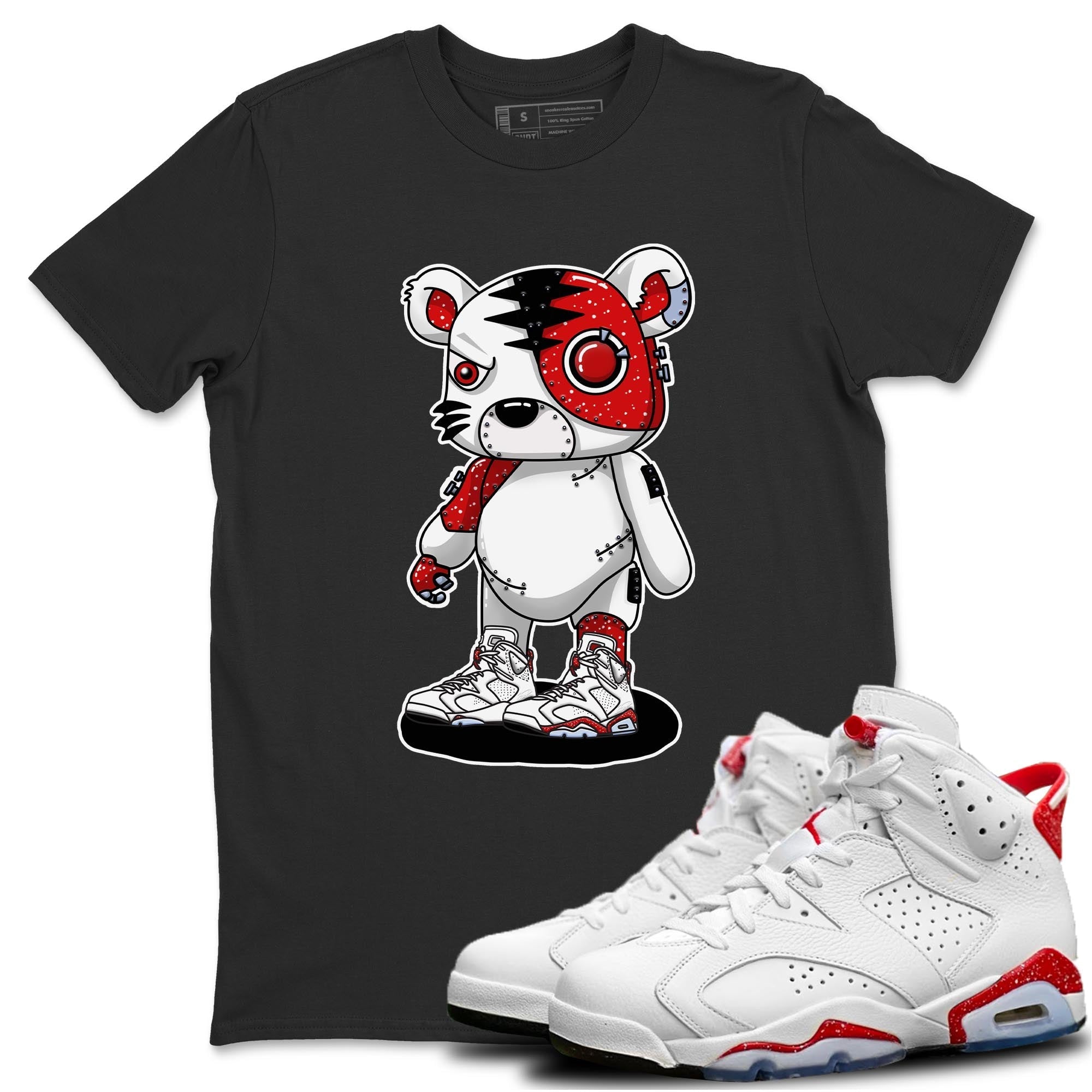 Jordan 6 Red Velvet Cookies Sneaker Match Tees Cyborg Tiger Sneaker Tees Jordan 6 Red Velvet Cookies Sneaker Release Tees Unisex Shirts