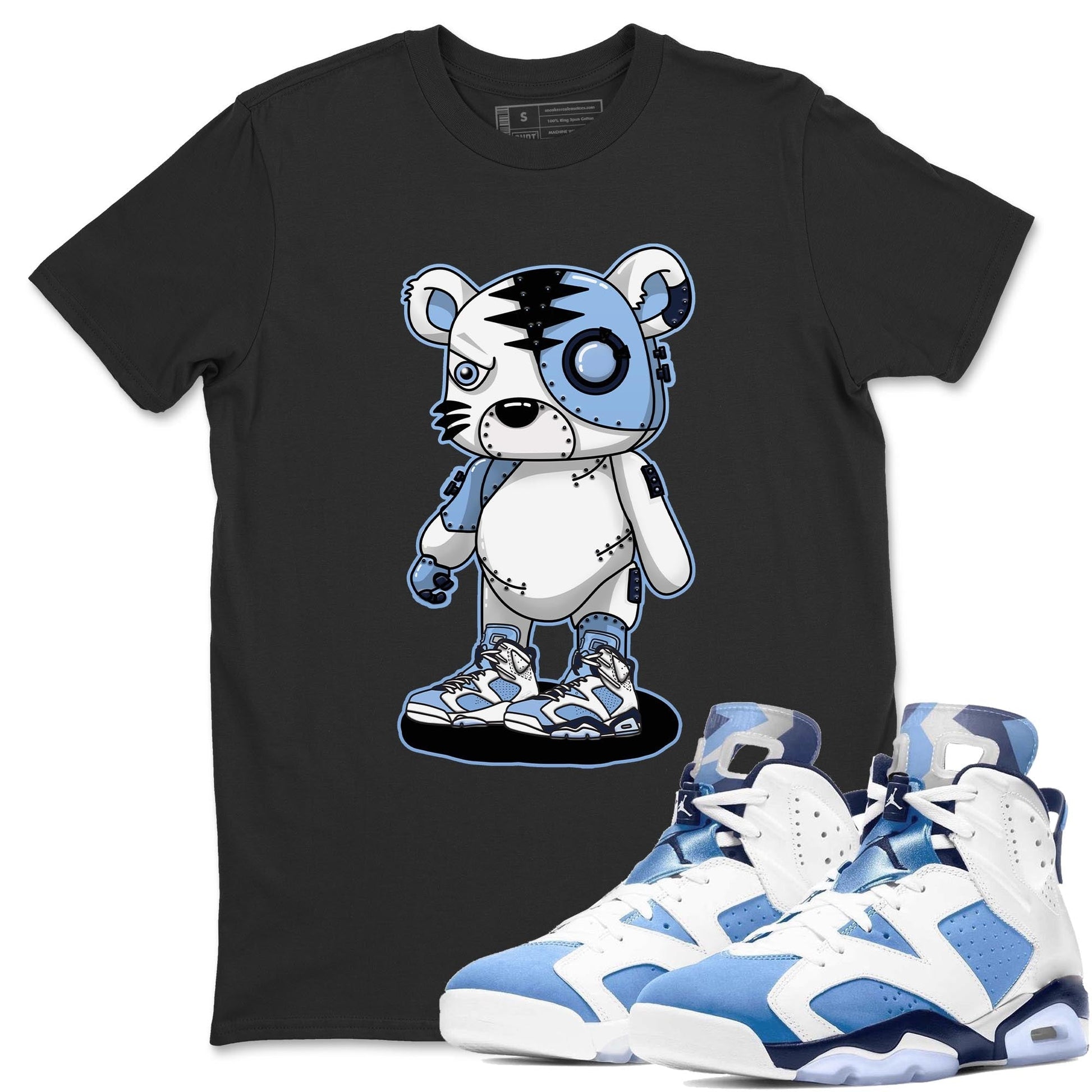 Jordan 6 UNC Sneaker Match Tees Cyborg Tiger Sneaker Tees Jordan 6 UNC Sneaker Release Tees Unisex Shirts