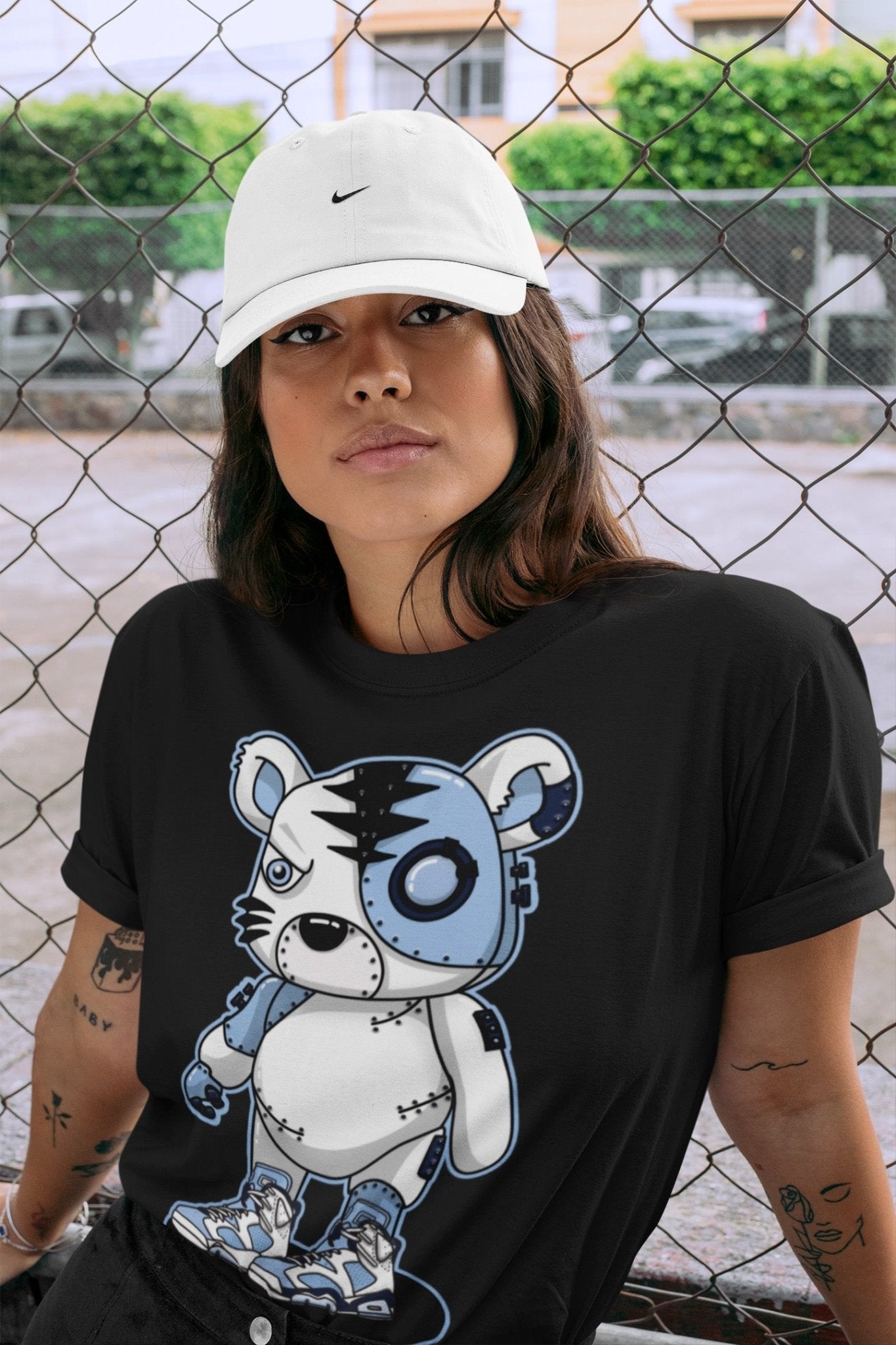 Jordan 6 UNC Sneaker Match Tees Cyborg Tiger Sneaker Tees Jordan 6 UNC Sneaker Release Tees Unisex Shirts