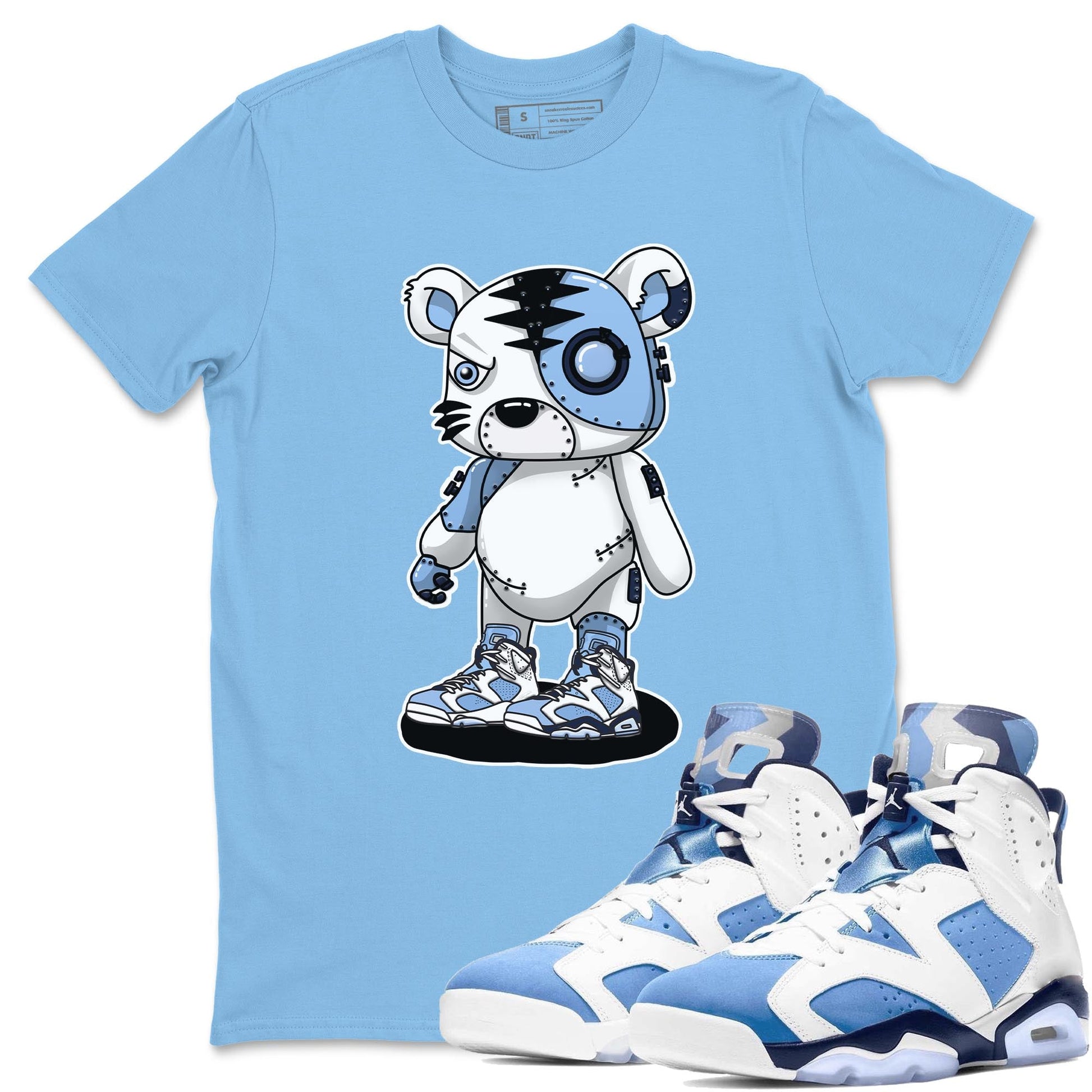 Jordan 6 UNC Sneaker Match Tees Cyborg Tiger Sneaker Tees Jordan 6 UNC Sneaker Release Tees Unisex Shirts