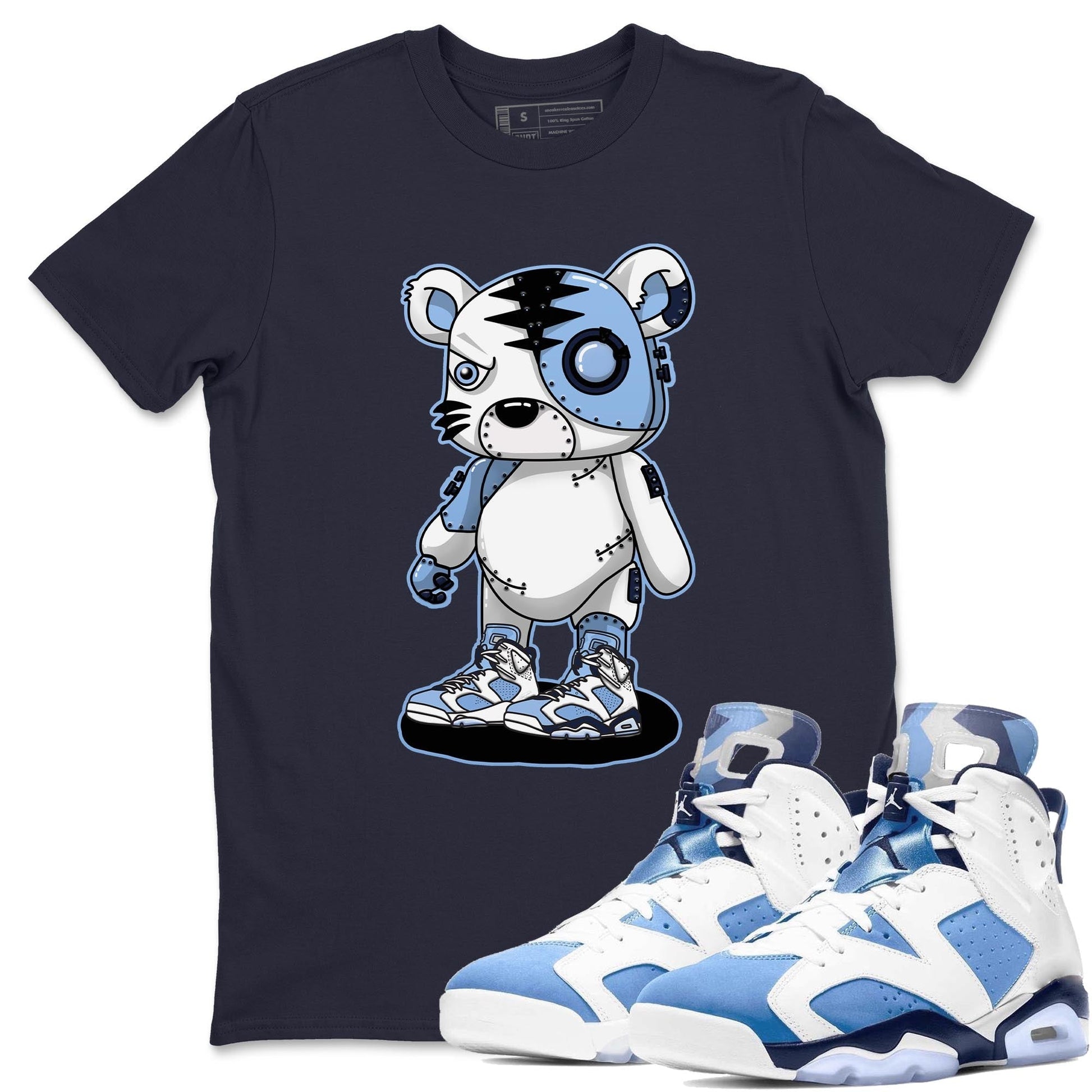 Jordan 6 UNC Sneaker Match Tees Cyborg Tiger Sneaker Tees Jordan 6 UNC Sneaker Release Tees Unisex Shirts