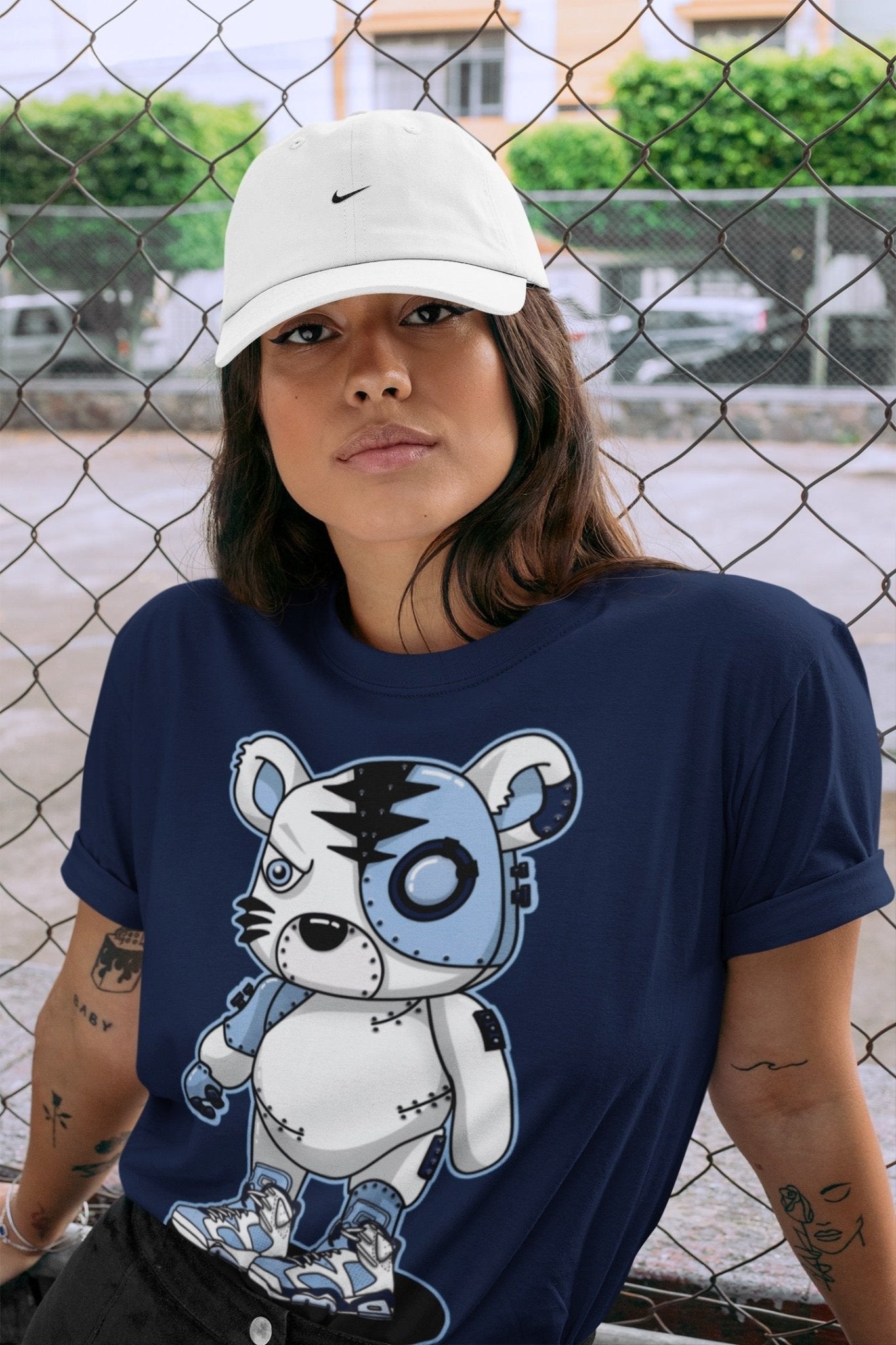 Jordan 6 UNC Sneaker Match Tees Cyborg Tiger Sneaker Tees Jordan 6 UNC Sneaker Release Tees Unisex Shirts
