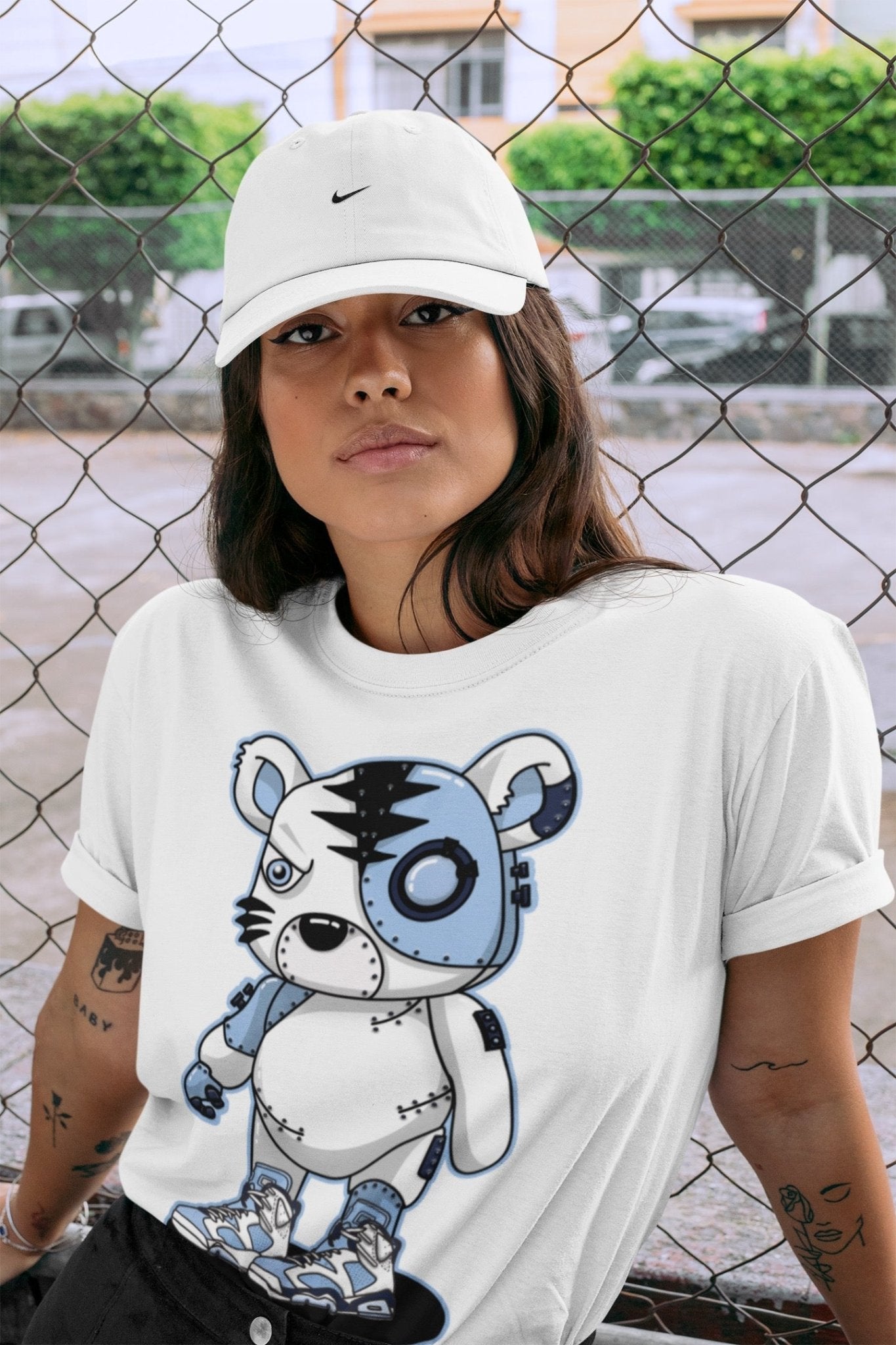 Jordan 6 UNC Sneaker Match Tees Cyborg Tiger Sneaker Tees Jordan 6 UNC Sneaker Release Tees Unisex Shirts