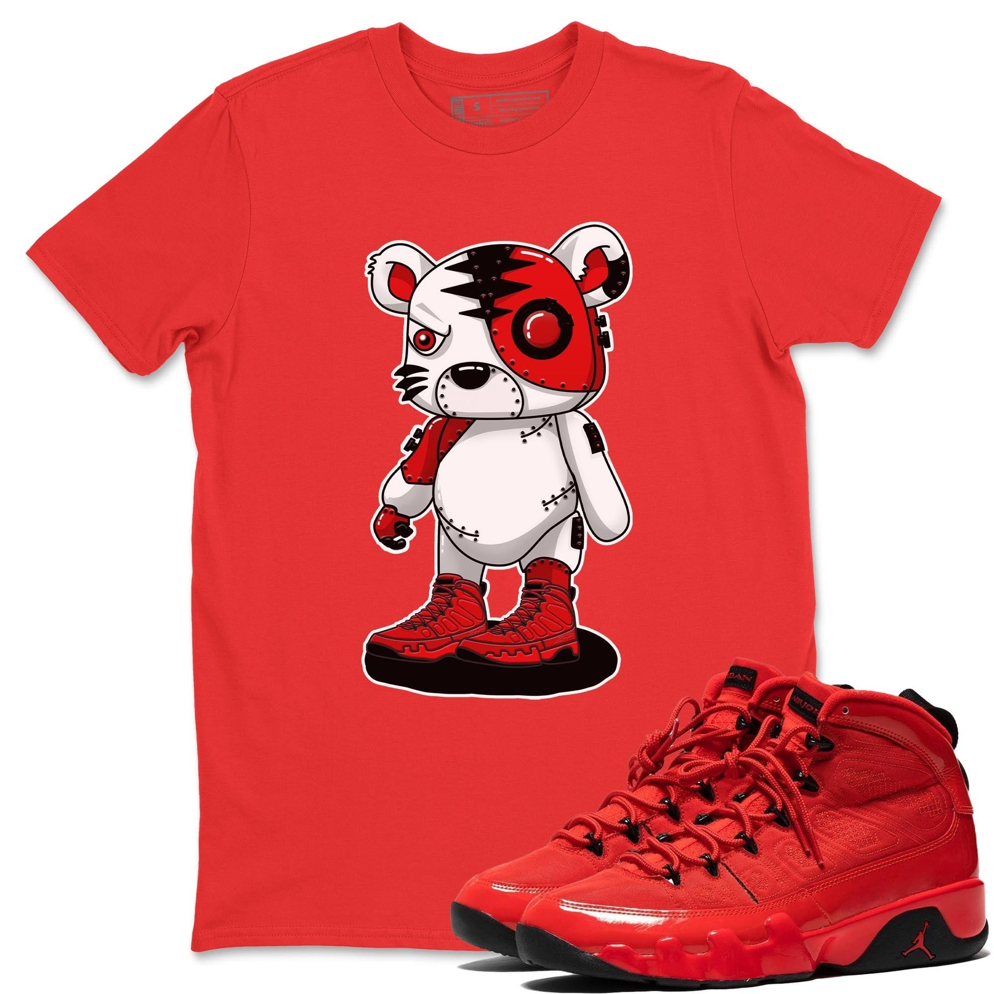 Jordan 9 Chile Red Sneaker Match Tees Cyborg Tiger Sneaker Tees Jordan 9 Chile Red Sneaker Release Tees Unisex Shirts