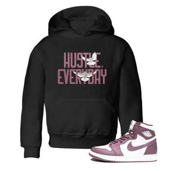 Air Jordan 1 High OG WMNS Mauve shirt to match jordans Daily Hustle sneaker tees Air Jordan 1 Mauve SNRT Sneaker Release Tees Baby Toddler Black 1 T-Shirt