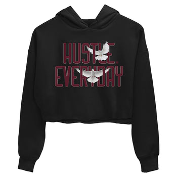 AJ1 Metallic Burgundy shirt to match jordans Daily Hustle sneaker tees streetwear brand Air Jordan 1 Metallic Burgundy SNRT Sneaker Release Tees Black 2 crop length shirt