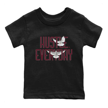 AJ1 Metallic Burgundy shirt to match jordans Daily Hustle sneaker tees streetwear brand Air Jordan 1 Metallic Burgundy SNRT sneaker release tees baby toddler Black 2 cotton Shirt