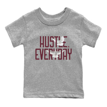 AJ1 Metallic Burgundy shirt to match jordans Daily Hustle sneaker tees streetwear brand Air Jordan 1 Metallic Burgundy SNRT sneaker release tees baby toddler Heather Grey 2 cotton Shirt